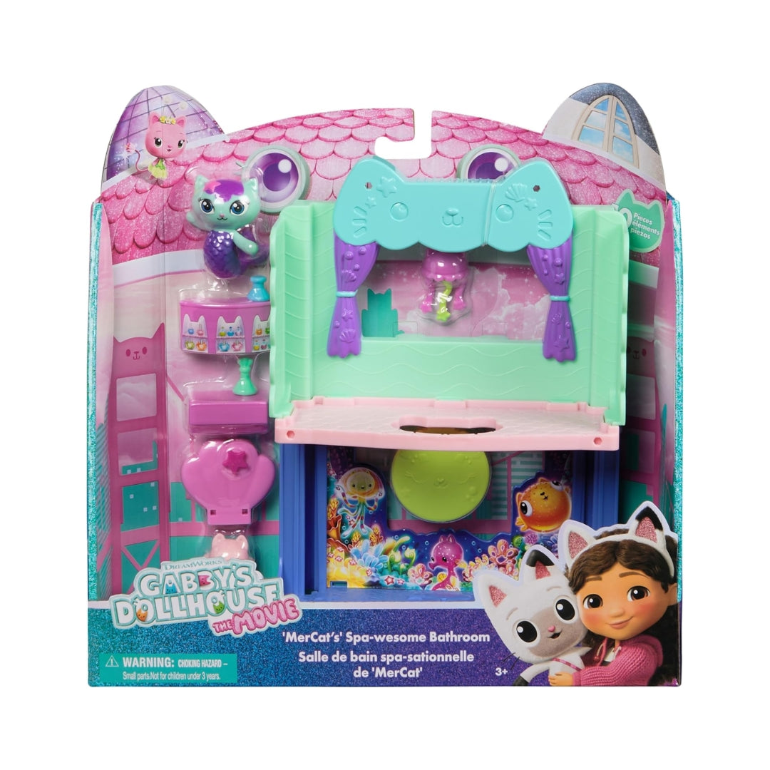 Gabby’s Dollhouse The Movie 2 MerCat's Spa-wesome Bathroom (Assorted) Spin Master